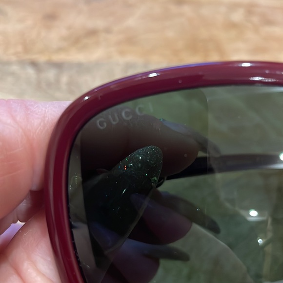 GUCCI OVERSIZED SQUARE HORSEBIT SUNGLASSES DK BRN & GOLD - Picture 7 of 9